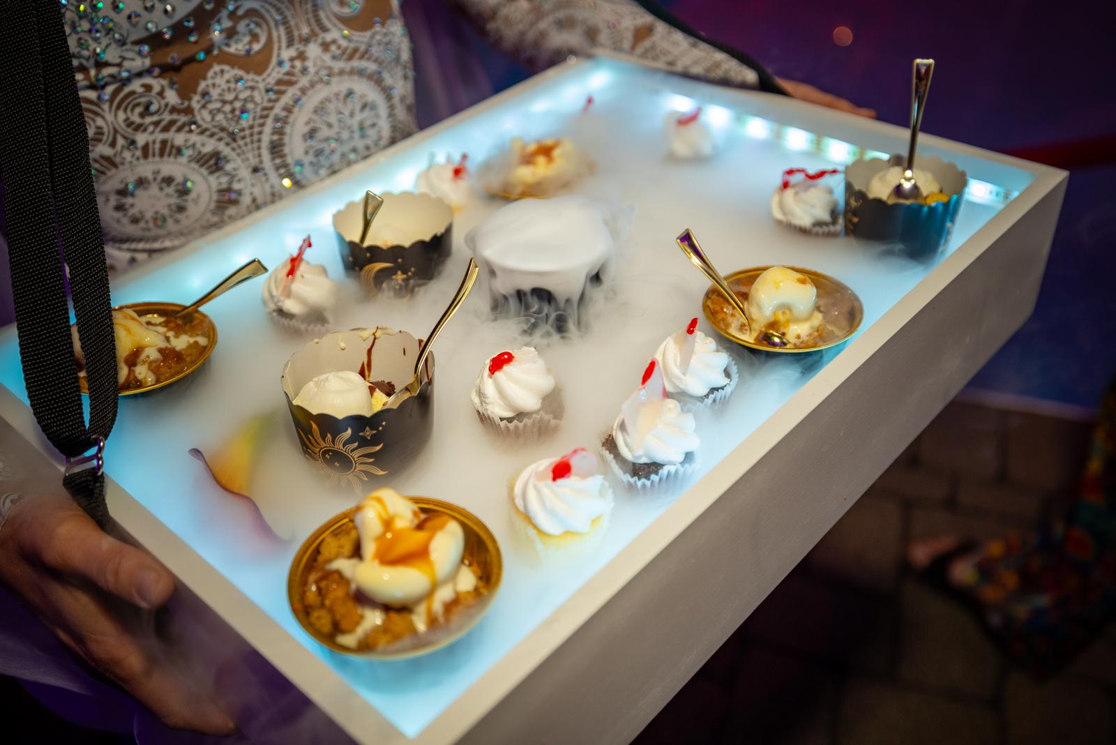 Serving dessert with style. Jonna Productions.